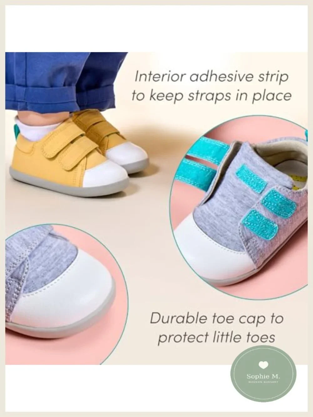 Baby Walker Shoes Toddler Boys Girls Cotton Non-Slip APMA Approved